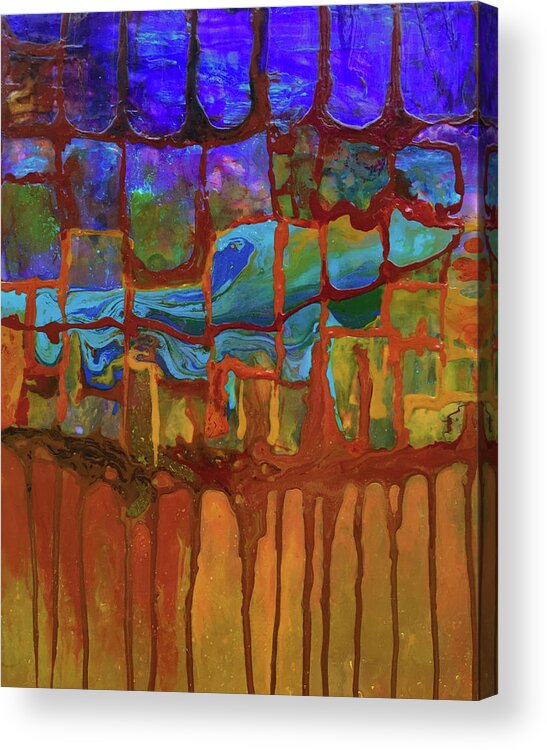 Stream Acrylic Print featuring the painting Chambers by Linda Bailey