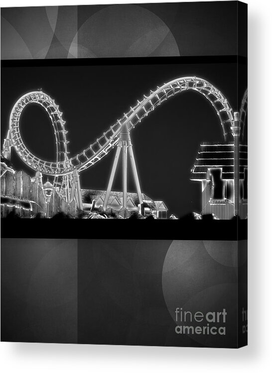Abstract Acrylic Print featuring the photograph Charity Coaster by Tom Gari Gallery-Three-Photography