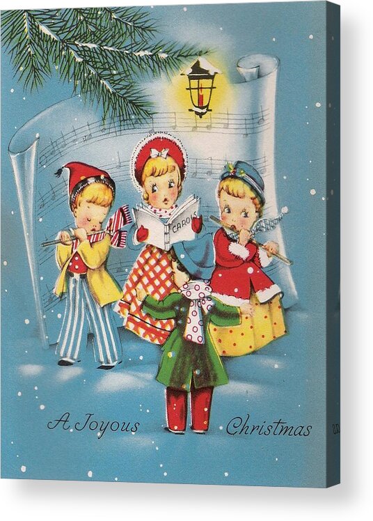 May Your Christmas Be Happy Painting by Vintage Postcard - Fine Art America