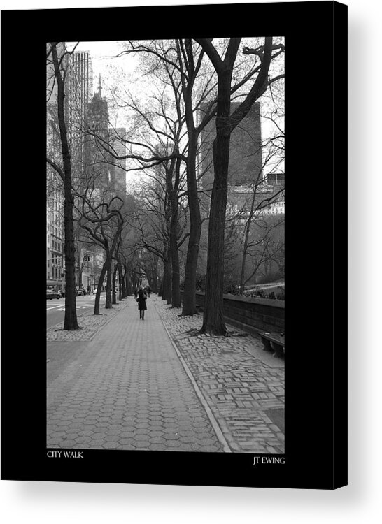 Black Acrylic Print featuring the photograph City Walk by J Todd