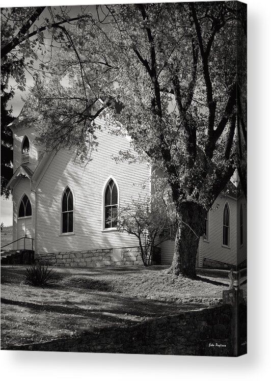 Architecture Acrylic Print featuring the photograph Clover Hollow Church by John Pagliuca