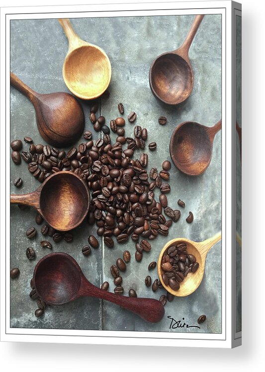 Coffee Acrylic Print featuring the photograph Coffee Spoons by Peggy Dietz