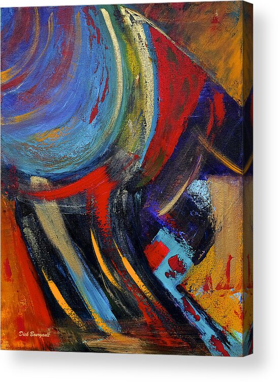 Abstract Acrylic Print featuring the painting Colors for Emerson by Dick Bourgault
