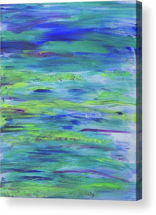 Abstract Acrylic Print featuring the painting Colors of Summer by Angela Bushman