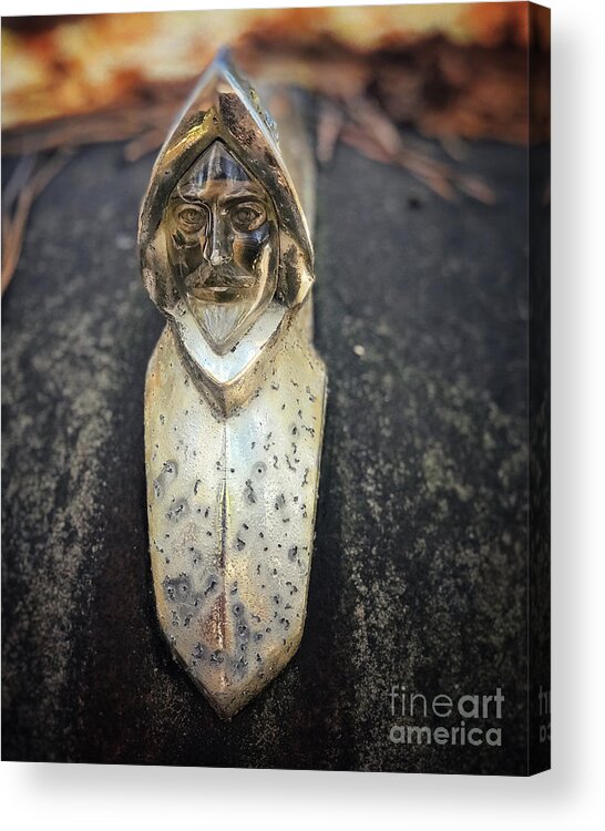 Desoto Acrylic Print featuring the photograph Conquistador Hood Ornament by Terry Rowe
