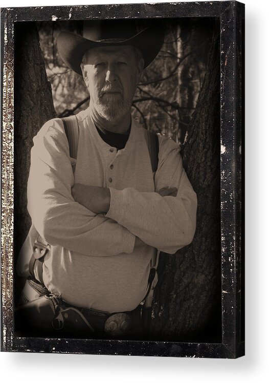 Cowboy Acrylic Print featuring the photograph Cow Poke by Robert Bissett