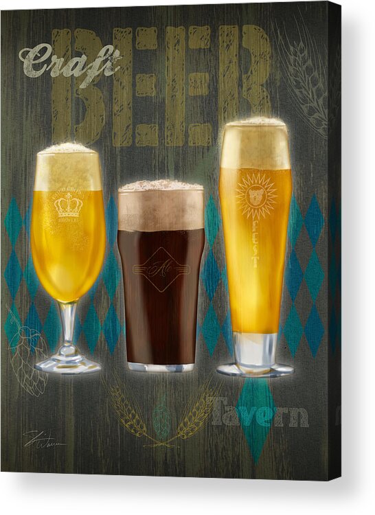 Craft Beer Acrylic Print featuring the mixed media Craft Beer by Shari Warren