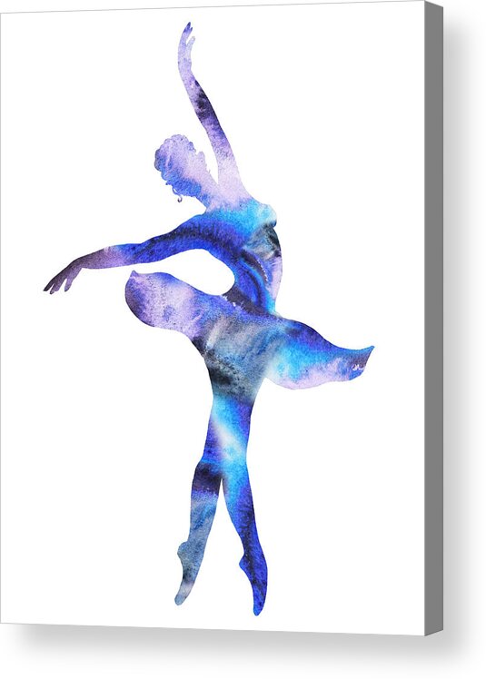 Dancing Acrylic Print featuring the painting Dancing Water Graceful Move by Irina Sztukowski