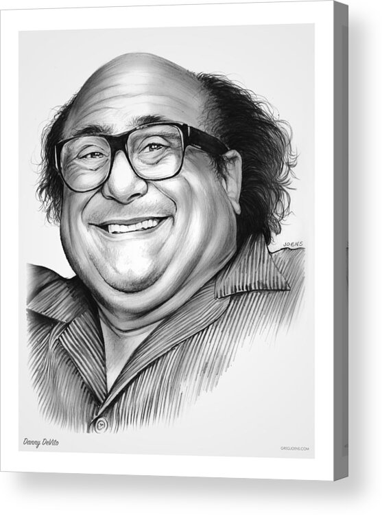 Dannydevito Acrylic Print featuring the drawing Danny DeVito by Greg Joens