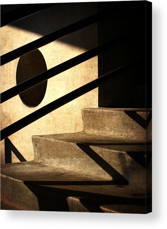 Stairs Acrylic Print featuring the photograph Dark Steps by Timothy Bulone