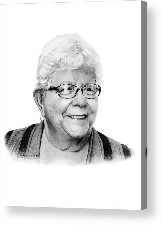 Portrait Acrylic Print featuring the drawing Dianne by Conrad Mieschke