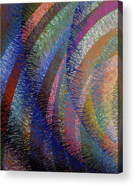Color Acrylic Print featuring the painting Dipole Number One D by Stephen Mauldin