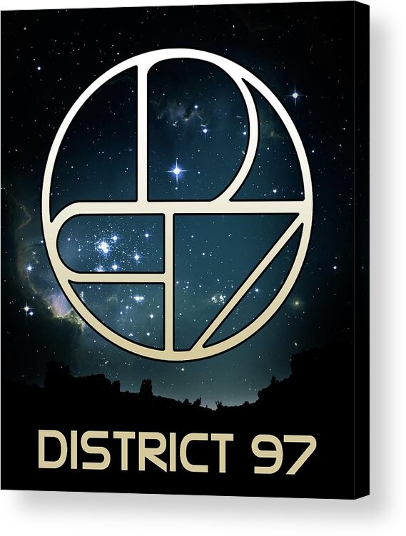  Acrylic Print featuring the digital art District 97 Logo by District 97