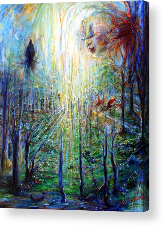 Spirits Acrylic Print featuring the painting Divine Mother Earth by Heather Calderon