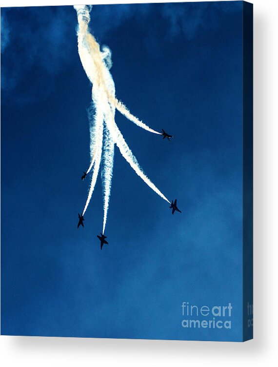 Blue Angels Acrylic Print featuring the photograph Downburst Angels by Kevin Fortier