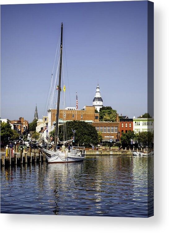 Annapolis Acrylic Print featuring the photograph Downtown II by Richard Macquade