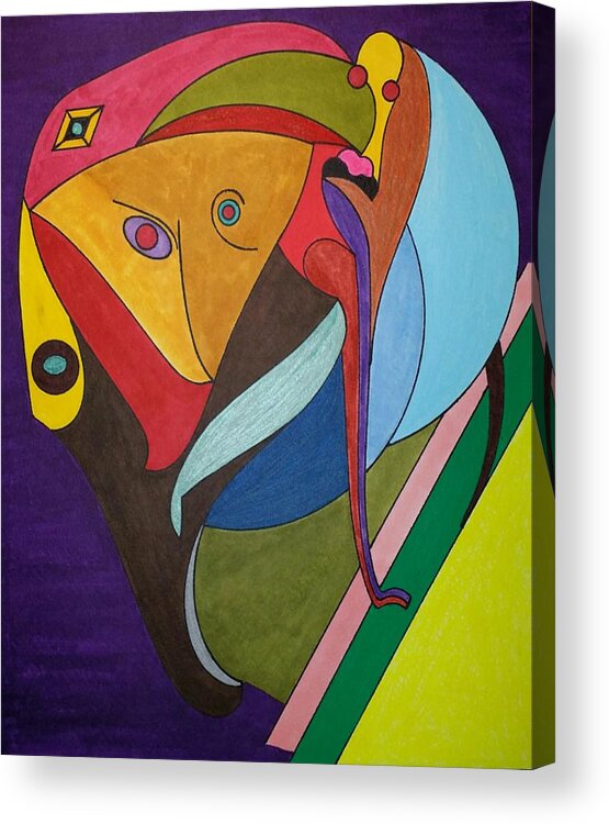 Geometric Art Acrylic Print featuring the painting Dream 287 by S S-ray