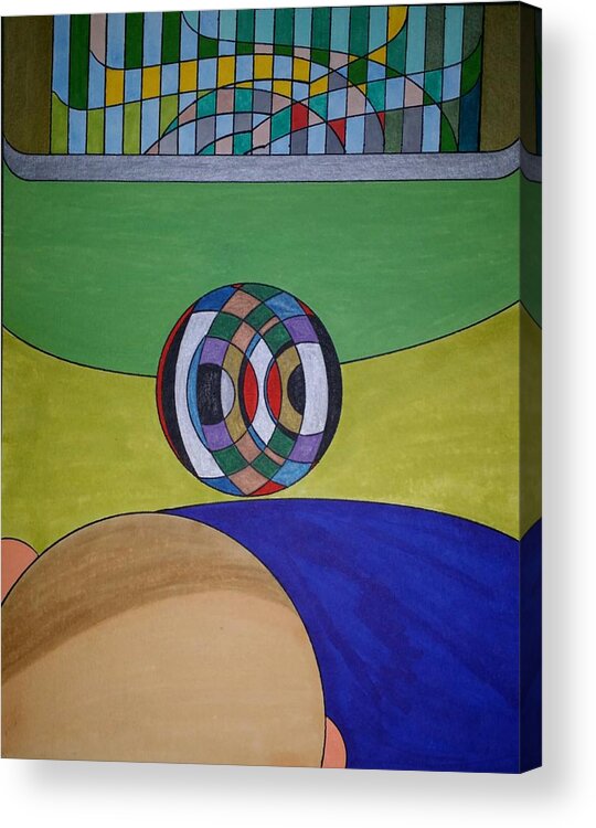 Geo - Organic Art Acrylic Print featuring the painting Dream 315 by S S-ray