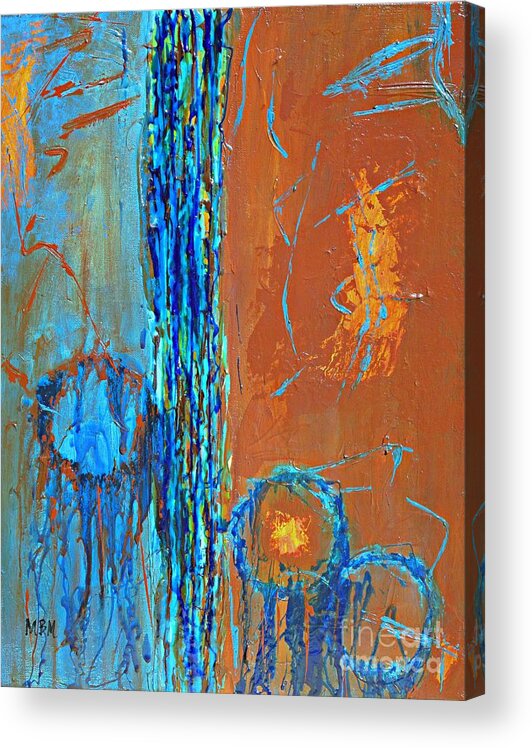 Abstract Acrylic Print featuring the painting Dream Catcher by Mary Mirabal