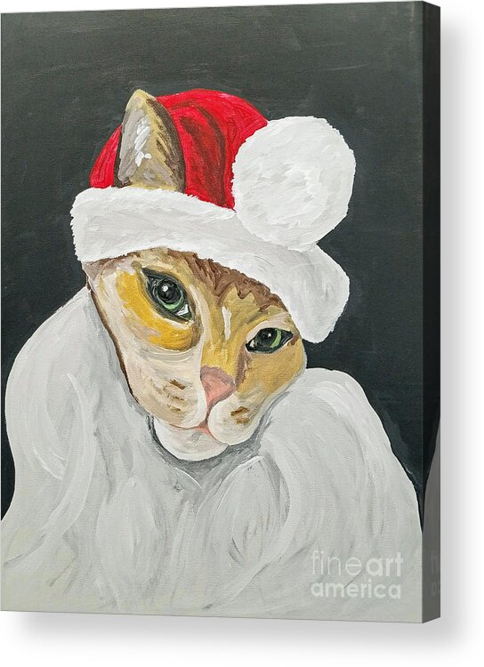 Pet Portrait Acrylic Print featuring the painting Ellie Date With Paint Nov 20th by Ania M Milo