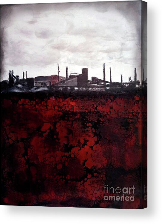 Industry Acrylic Print featuring the painting Extract of Industry by Anita Thomas