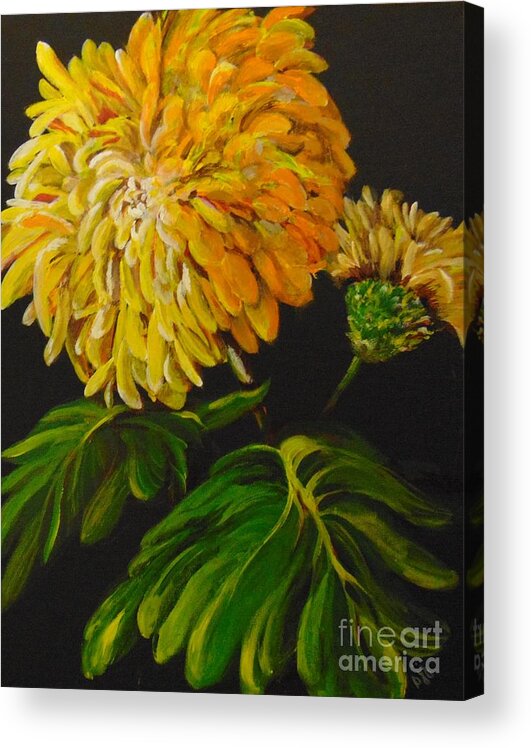 Mum Acrylic Print featuring the painting Fall by Saundra Johnson