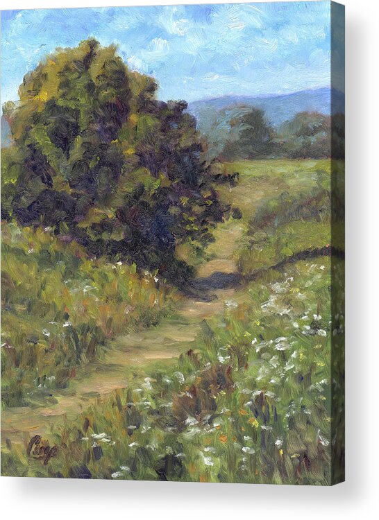 Field Acrylic Print featuring the painting Fields of Summer by Michael Camp