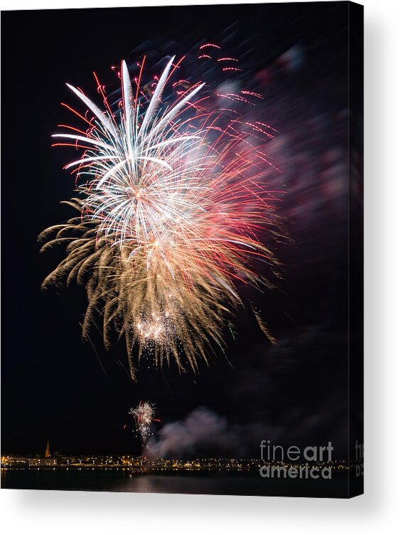 Fireworks Acrylic Print featuring the photograph Fireworks #5 by Colin Rayner