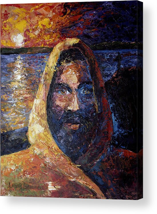 Jesus Acrylic Print featuring the painting Fishers of Men by Lewis Bowman