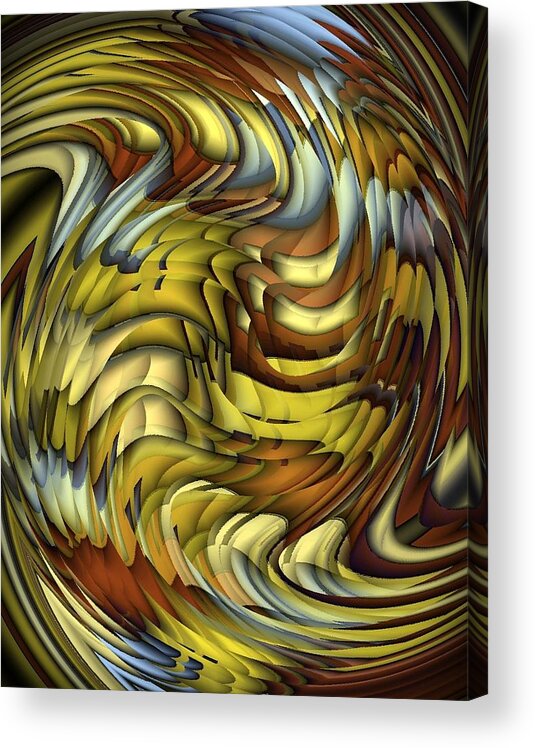 Abstract Acrylic Print featuring the digital art Flutter by Terry Mulligan