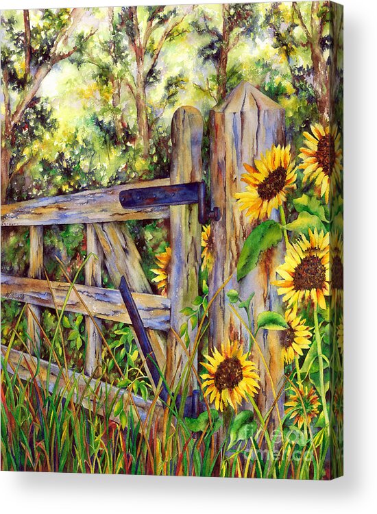 Garden Acrylic Print featuring the painting Follow the Sun by Winona Steunenberg