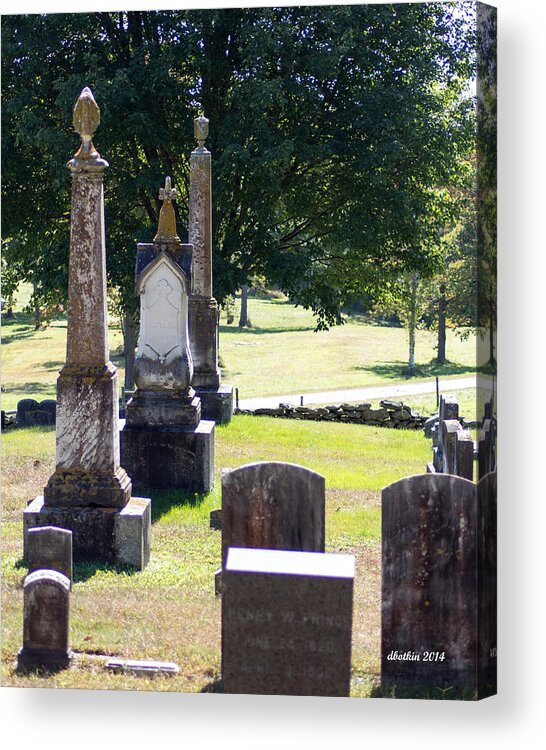 Cemetery Acrylic Print featuring the photograph Foreside Cemetery 3 by Dick Botkin