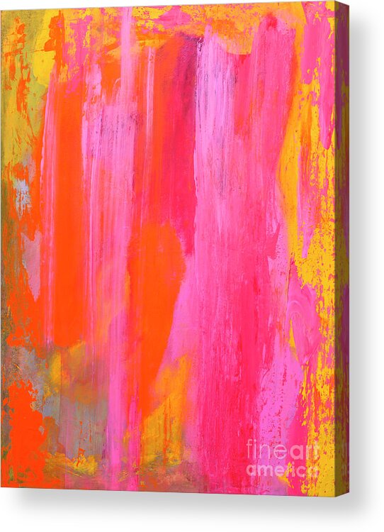 Abstract Painting Acrylic Print featuring the painting Forever Fun by Catalina Walker