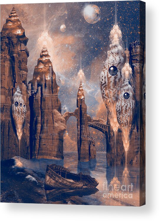 Science Fiction Acrylic Print featuring the digital art Forgotten Place by Alexa Szlavics