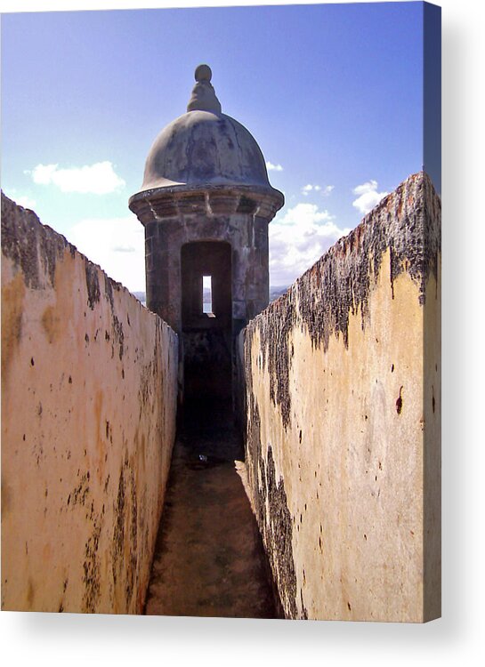 Fort Acrylic Print featuring the photograph Fort San Felipe del Morro Turret by Adam Johnson