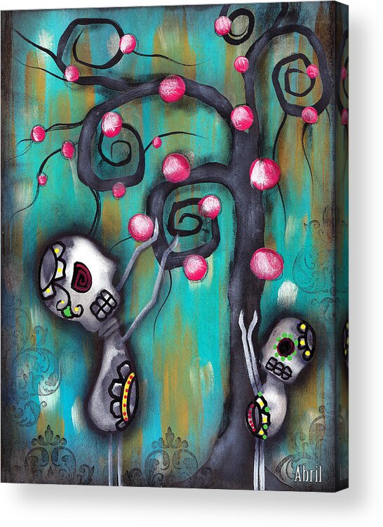 Day Of The Dead Acrylic Print featuring the painting Fruits by Abril Andrade