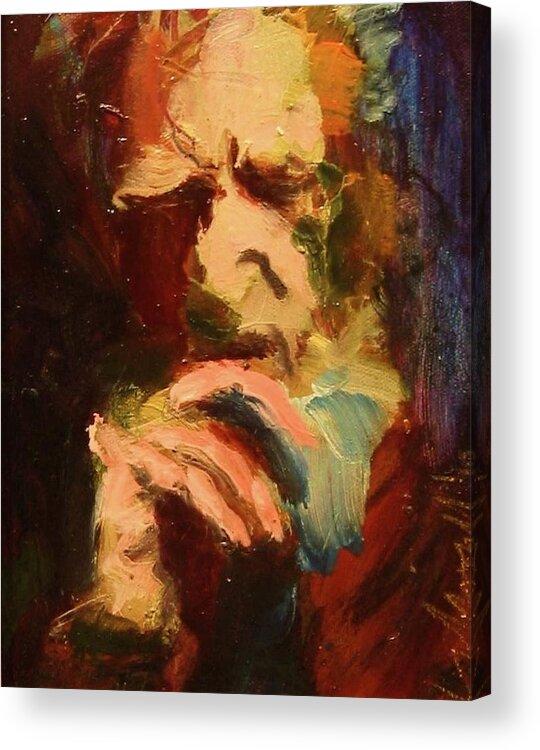 George Bernard Shaw Acrylic Print featuring the painting G B S by Les Leffingwell