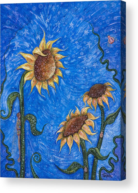Floral Acrylic Print featuring the painting Gift of Life by Tanielle Childers