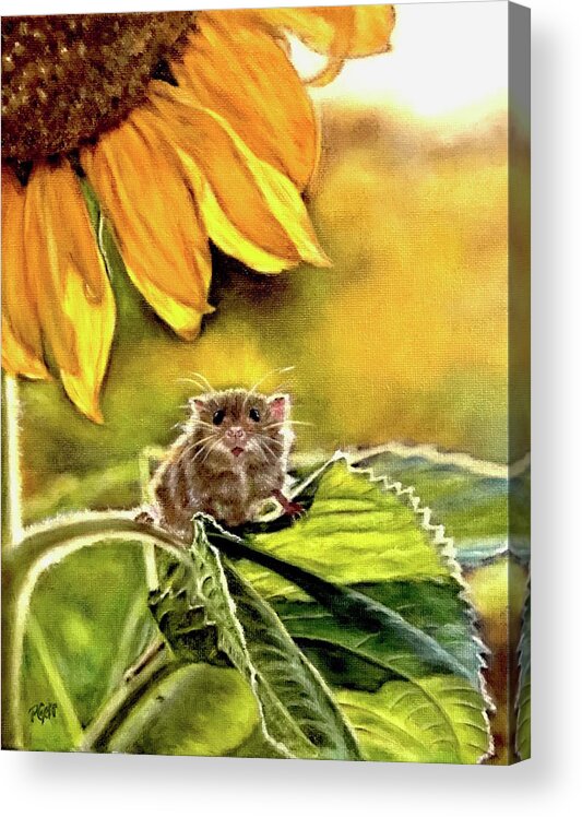 Mouse Acrylic Print featuring the painting Got Cheese? by Dr Pat Gehr
