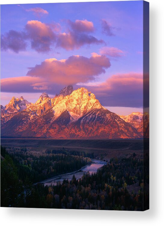 Mark Miller Photos Acrylic Print featuring the photograph Grand Teton Sunrise by Mark Miller