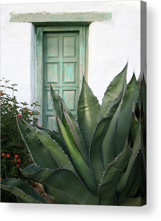 Door Acrylic Print featuring the photograph Green Door by Ryan Workman Photography