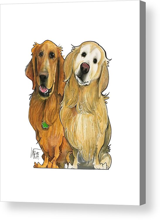 Pet Portrait Acrylic Print featuring the drawing Haberland 7-1317 by John LaFree