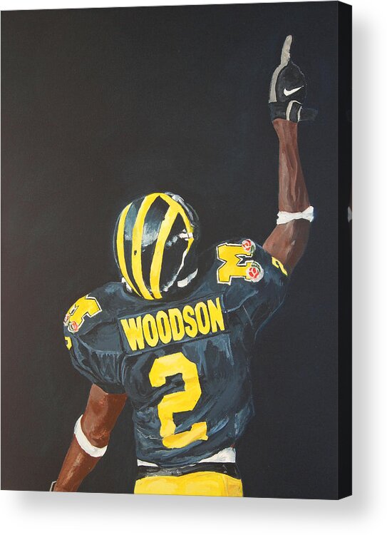 Heisman Acrylic Print featuring the painting Hail Yes by Travis Day