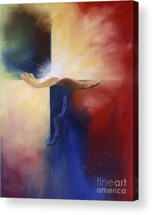 Christian Art Acrylic Print featuring the painting The Gift of Self by Maria Hunt