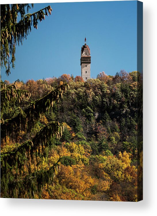 Connecticut Acrylic Print featuring the photograph Heublein Tower by Phil Cardamone