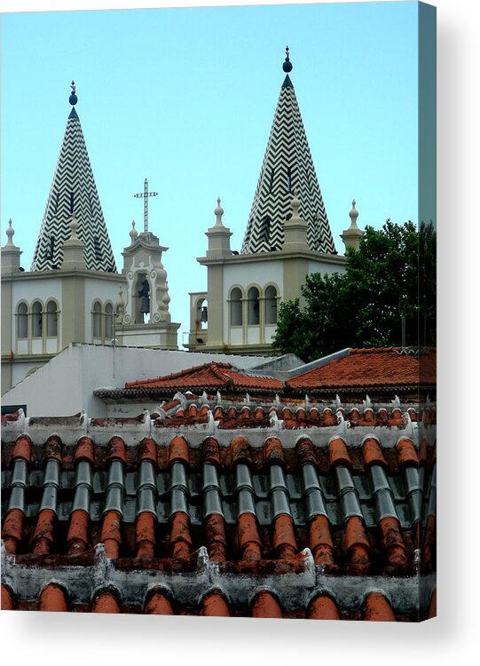 Architecture Acrylic Print featuring the photograph Historic Steeples by Jean Wolfrum