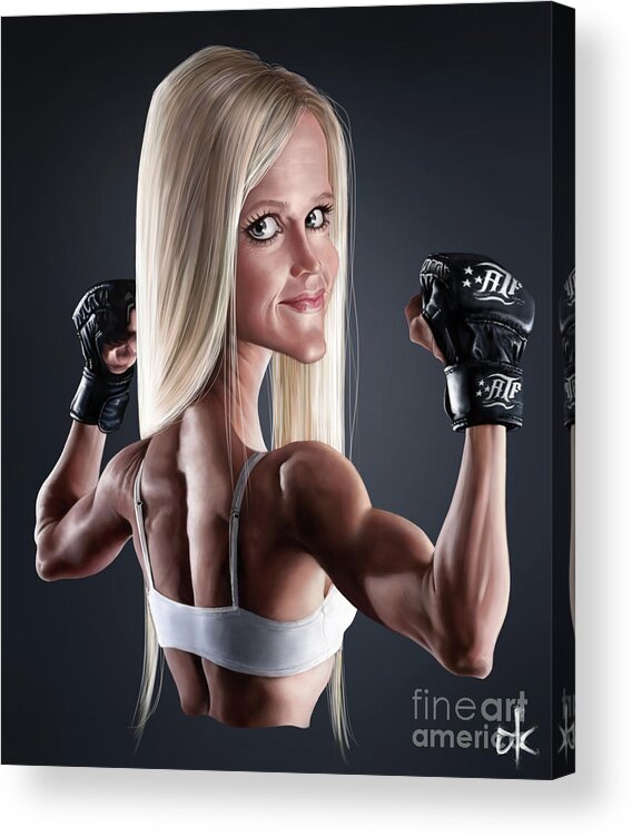 Holly Holm Acrylic Print featuring the digital art Holly Holm by Andre Koekemoer