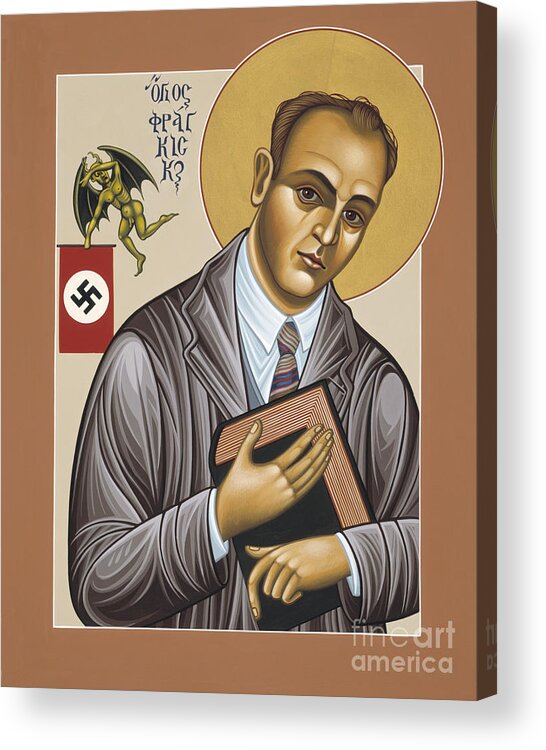 Holy Blessed Martyr Franz Jagerstatter Acrylic Print featuring the painting Holy Blessed Martyr Franz Jagerstatter 049 by William Hart McNichols