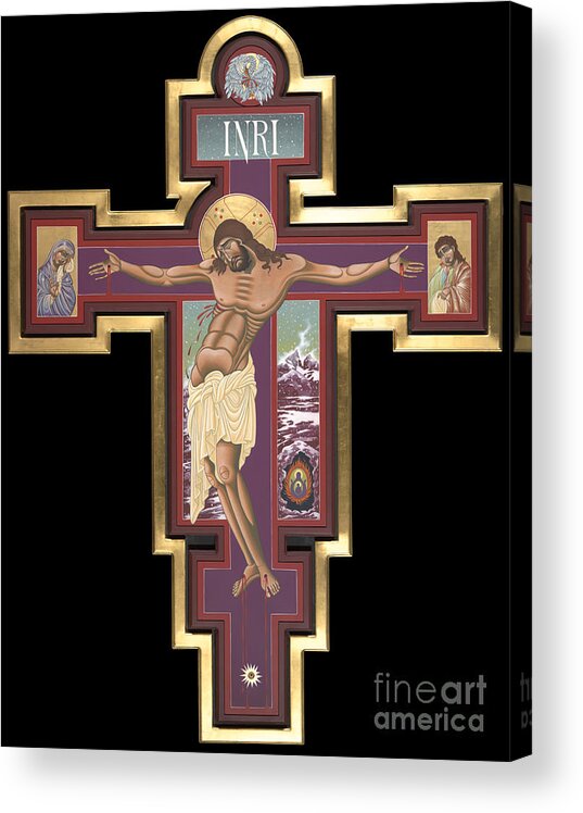 Holy Cross Of The New Advent Acrylic Print featuring the painting Holy Cross of the New Advent 162 by William Hart McNichols