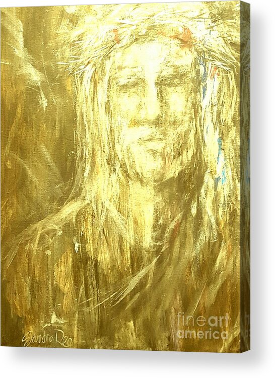 Jesus Acrylic Print featuring the painting Holy Light by Sandra Dee